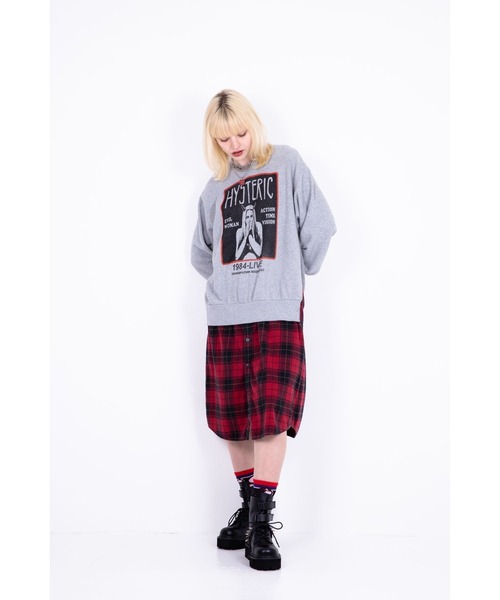 HYSTERIC GLAMOUR リメイクプルオーバードッキングワンピース HYSTERIC GLAMOUR（ヒステリックグラマー）の「EVIL WOMAN LIVE