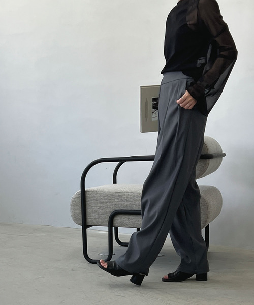 chuclla（チュクラ）の「２タック ハイウエストパンツ　chw22a023（その他パンツ・レディース・グレー/ブラック・M/L/S）」の10枚目の写真