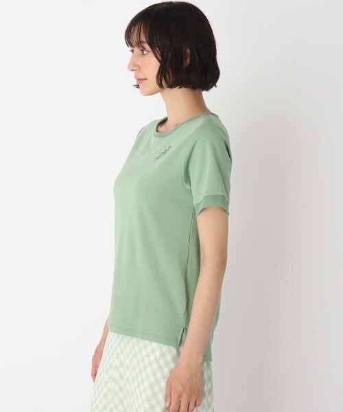 LAURA ASHLEY（ローラアシュレイ）の「【洗える】ブランブル ロゴシフォントリムTシャツ（Tシャツ/カットソー・レディース・オフホワイト/ブラック/グリーン/キャメル・38/40）」の6枚目の写真