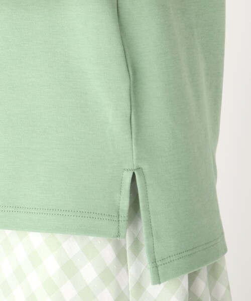 LAURA ASHLEY（ローラアシュレイ）の「【洗える】ブランブル ロゴシフォントリムTシャツ（Tシャツ/カットソー・レディース・オフホワイト/ブラック/グリーン/キャメル・38/40）」の10枚目の写真