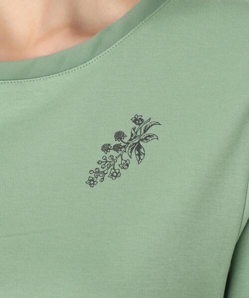LAURA ASHLEY（ローラアシュレイ）の「【洗える】ブランブル ロゴシフォントリムTシャツ（Tシャツ/カットソー・レディース・オフホワイト/ブラック/グリーン/キャメル・38/40）」の11枚目の写真