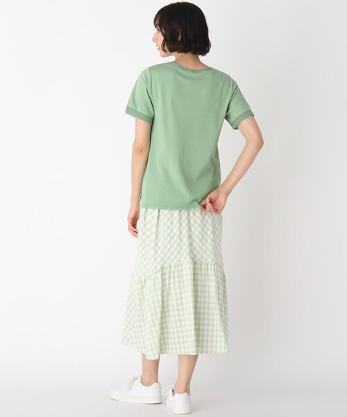 LAURA ASHLEY（ローラアシュレイ）の「【洗える】ブランブル ロゴシフォントリムTシャツ（Tシャツ/カットソー・レディース・オフホワイト/ブラック/グリーン/キャメル・38/40）」の22枚目の写真