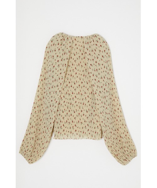 MOUSSY◆長袖ブラウス/FREE/ポリエステル/CRM/花柄/010FAK30-7040 MOUSSY（マウジー）の「FLOWER PLEATS ブラウス（シャツ