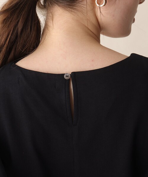 OPAQUE.CLIP（オペークドットクリップ）の「◆袖チュールドッキングカットソー（Tシャツ/カットソー・レディース・ブラック/ダークブラウン/サックスブルー・38）」の22枚目の写真