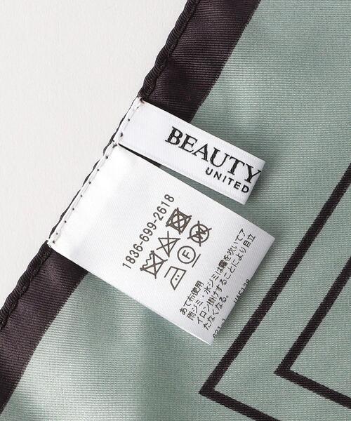 BEAUTY&YOUTH UNITED ARROWS（ビューティーアンドユースユナイテッドアローズ）の「シルク フレーム 3トーン スカーフ（ストール/ショール・レディース・ライトブルー/イエロー・FREE）」の3枚目の写真