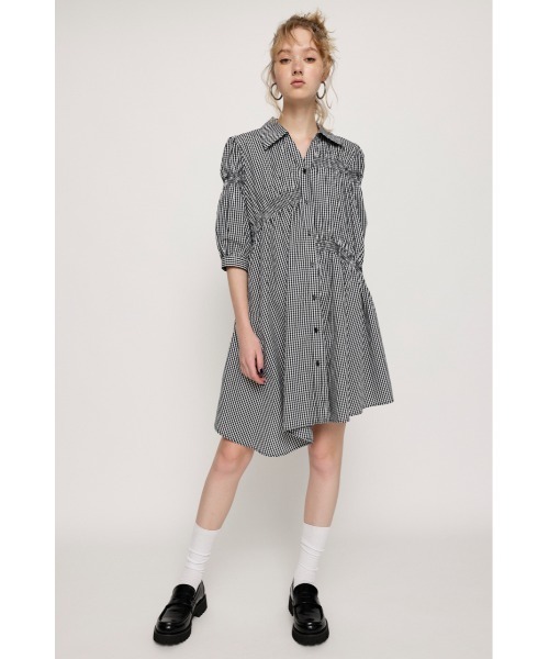 SLY(スライ)の「SHIRRING SH OP シャーリング シャツワンピース(シャツワンピース・レディース・マルチ/オフホワイト/ブラック・FREE)」の16枚目の写真