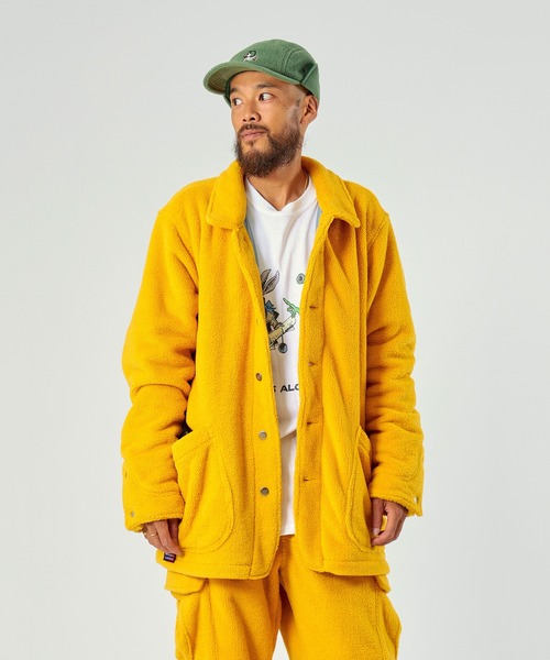 AlexanderLeeChang(アレキサンダーリーチャン)の「AlexanderLeeChang アレキサンダーリーチャン / BLC FLEECE COVERALL JKT BACANCESコラボレーションセットアップビッグシルエットフリースカバーオールジャケット / BC032201(カバーオール・メンズ・マスタード/ブラック/ブラウン・LARGE/MEDIUM/X-LARGE)」の3枚目の写真