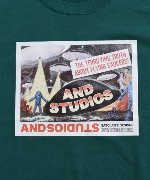 ANDSTUDIOS（アンドステュディオス）の「ANDSTUDIOS（アンドステュディオス）EARTH AND STUDIOS クルーネック ビッグシルエット スウェット トレーナー（スウェット・レディース・グリーン/グレー/パープル/クリーム/ブラック/ワインレッド/カーキ・ONE SIZE）」の9枚目の写真