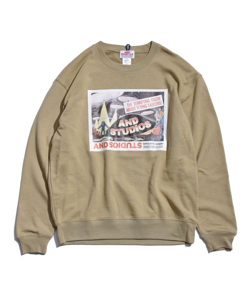 ANDSTUDIOS（アンドステュディオス）の「ANDSTUDIOS（アンドステュディオス）EARTH AND STUDIOS クルーネック ビッグシルエット スウェット トレーナー（スウェット・レディース・グリーン/グレー/パープル/クリーム/ブラック/ワインレッド/カーキ・ONE SIZE）」の13枚目の写真