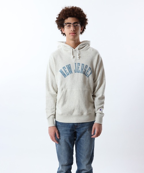 Champion（チャンピオン）の「【Champion/チャンピオン】メンズ ベーシック フーデッドスウェットシャツ（パーカー・メンズ・グレー/ブラック/ネイビー/オートミール/ホワイト・MEDIUM/LARGE/X-LARGE/SMALL）」の4枚目の写真