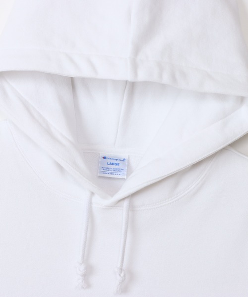 Champion（チャンピオン）の「【Champion/チャンピオン】メンズ ベーシック フーデッドスウェットシャツ（パーカー・メンズ・グレー/ブラック/ネイビー/オートミール/ホワイト・MEDIUM/LARGE/X-LARGE/SMALL）」の22枚目の写真