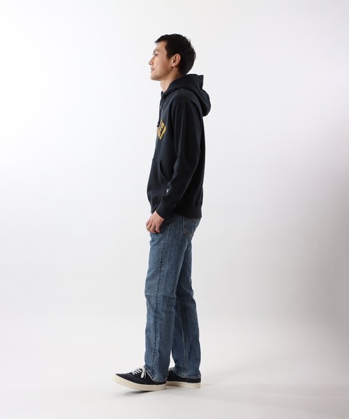 Champion（チャンピオン）の「【Champion/チャンピオン】メンズ ベーシック フーデッドスウェットシャツ（パーカー・メンズ・グレー/ブラック/ネイビー/オートミール/ホワイト・MEDIUM/LARGE/X-LARGE/SMALL）」の13枚目の写真