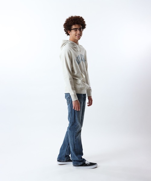 Champion（チャンピオン）の「【Champion/チャンピオン】メンズ ベーシック フーデッドスウェットシャツ（パーカー・メンズ・グレー/ブラック/ネイビー/オートミール/ホワイト・MEDIUM/LARGE/X-LARGE/SMALL）」の6枚目の写真