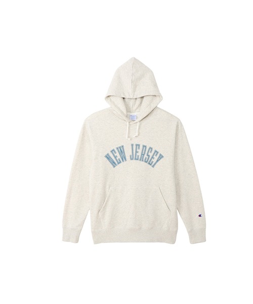 Champion（チャンピオン）の「【Champion/チャンピオン】メンズ ベーシック フーデッドスウェットシャツ（パーカー・メンズ・グレー/ブラック/ネイビー/オートミール/ホワイト・MEDIUM/LARGE/X-LARGE/SMALL）」の7枚目の写真