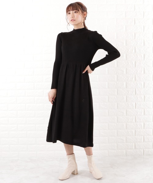 Lace Ladies(レースレディース)の「ハイネックロングニットワンピース(ワンピース・レディース・アイボリー/ブラック・L/XL/M/S)」の16枚目の写真