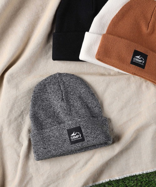 CAMP7（キャンプセブン）の「【CAMP7】プレーンニットワッチ（ニットキャップ/ビーニー・メンズ・ホワイト/ブラック/ブラウン/グレー・フリー）」の3枚目の写真