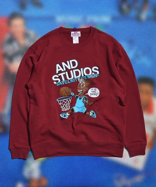 ANDSTUDIOS(アンドステュディオス)の「ANDSTUDIOS/アンドステュディオス ビッグシルエット/オーバーサイズ/無地ロゴスウェット SADMS(スウェット・レディース・グレー/カーキ/グリーン/ブラック/パープル/レッド/イエロー・FREE)」の7枚目の写真