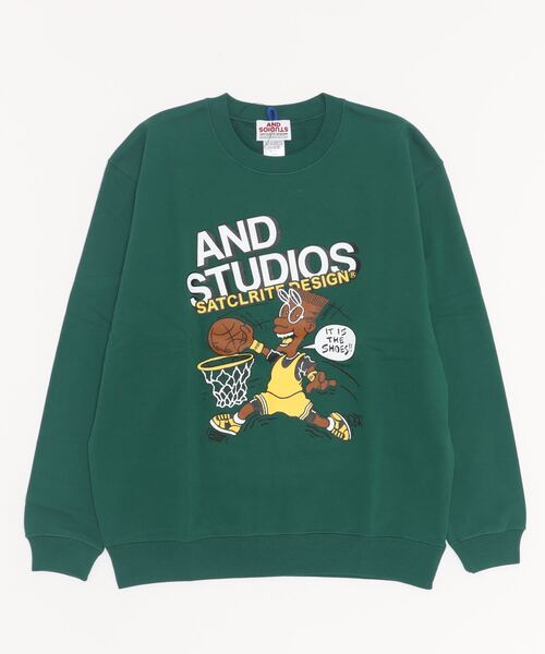 ANDSTUDIOS(アンドステュディオス)の「ANDSTUDIOS/アンドステュディオス ビッグシルエット/オーバーサイズ/無地ロゴスウェット SADMS(スウェット・レディース・グレー/カーキ/グリーン/ブラック/パープル/レッド/イエロー・FREE)」の10枚目の写真