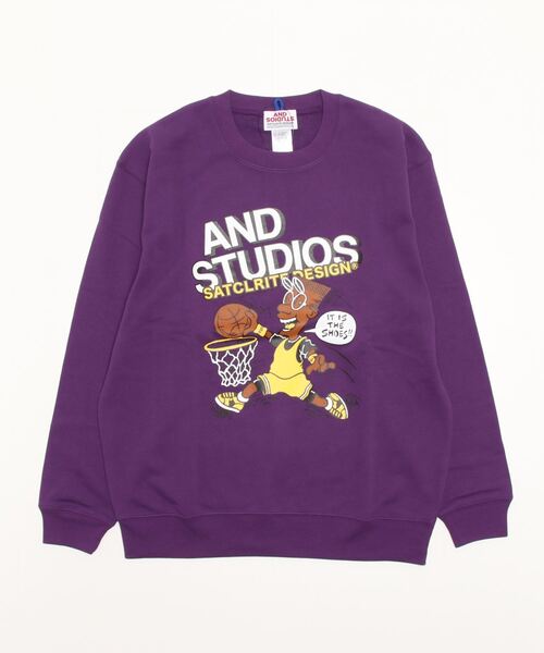 ANDSTUDIOS(アンドステュディオス)の「ANDSTUDIOS/アンドステュディオス ビッグシルエット/オーバーサイズ/無地ロゴスウェット SADMS(スウェット・レディース・グレー/カーキ/グリーン/ブラック/パープル/レッド/イエロー・FREE)」の13枚目の写真