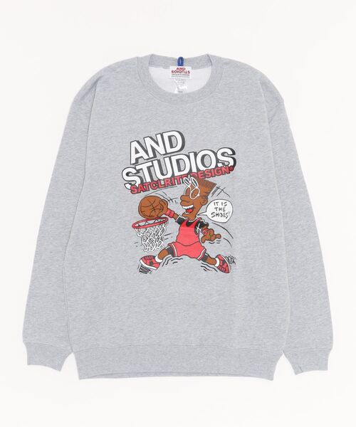 ANDSTUDIOS(アンドステュディオス)の「ANDSTUDIOS/アンドステュディオス ビッグシルエット/オーバーサイズ/無地ロゴスウェット SADMS(スウェット・レディース・グレー/カーキ/グリーン/ブラック/パープル/レッド/イエロー・FREE)」の14枚目の写真
