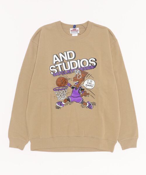 ANDSTUDIOS(アンドステュディオス)の「ANDSTUDIOS/アンドステュディオス ビッグシルエット/オーバーサイズ/無地ロゴスウェット SADMS(スウェット・レディース・グレー/カーキ/グリーン/ブラック/パープル/レッド/イエロー・FREE)」の15枚目の写真
