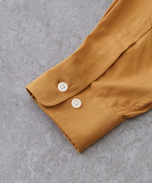 BRICK & SONS（ブリックアンドサンズ）の「コットンレーヨン リラックスラグランスリーブシャツ＜マスタード＞（シャツ/ブラウス・メンズ・マスタード・LL/S/M/L）」の3枚目の写真