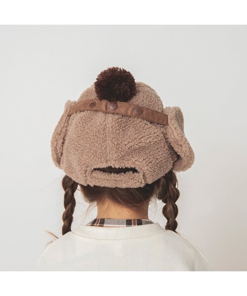 apres les cours（アプレレクール）の「耳あてつきボアキャップ（キャップ・キッズ・ブラウン/アイボリー・50/54/58）」の5枚目の写真