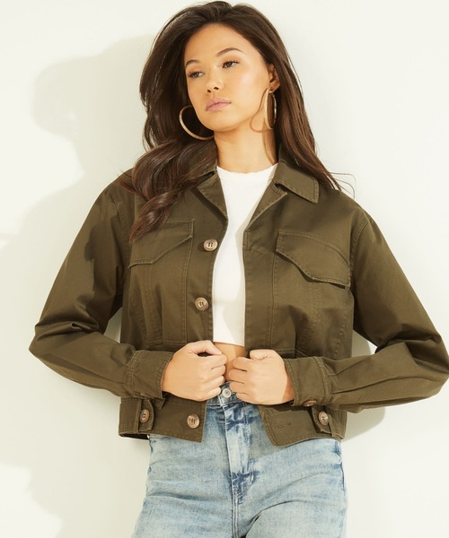 Guess（ゲス）の「Dream On Adele Jacket（ブルゾン・レディース・オリーブ・X-SMALL/SMALL/MEDIUM）」の2枚目の写真