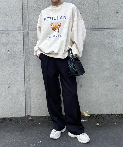 Chillfar（チルファー）の「キタキツネスウェット（スウェット・レディース・ネイビー/ホワイト×グリーン/チャコール/オートミール/ダークグリーン/ネイビー系/アイボリー系/グレー系/杢グレー・FREE）」の11枚目の写真