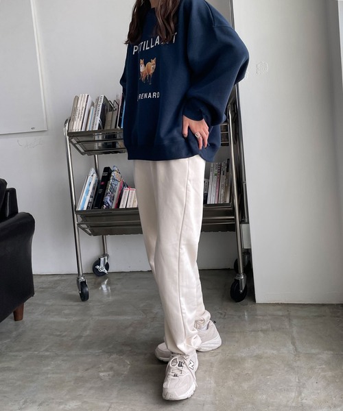 Chillfar（チルファー）の「キタキツネスウェット（スウェット・レディース・ネイビー/ホワイト×グリーン/チャコール/オートミール/ダークグリーン/ネイビー系/アイボリー系/グレー系/杢グレー・FREE）」の18枚目の写真