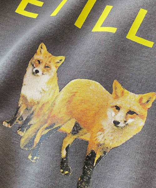 Chillfar（チルファー）の「キタキツネスウェット（スウェット・レディース・ネイビー/ホワイト×グリーン/チャコール/オートミール/ダークグリーン/ネイビー系/アイボリー系/グレー系/杢グレー・FREE）」の21枚目の写真