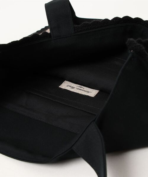 Samansa Mos2（サマンサ モスモス）の「かぎ針風トートバッグ（トートバッグ・レディース・キナリ/ブラック・ﾌﾘ-）」の8枚目の写真