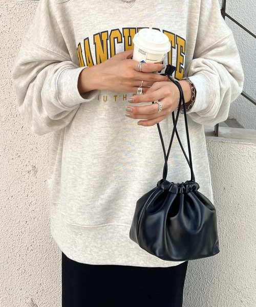 DISCOAT（ディスコート）の「【WEB限定/4WAY】メッシュ編み巾着ショルダーバッグ（ショルダーバッグ・レディース・ブラック/ブラウン/シルバー・FREE）」の7枚目の写真