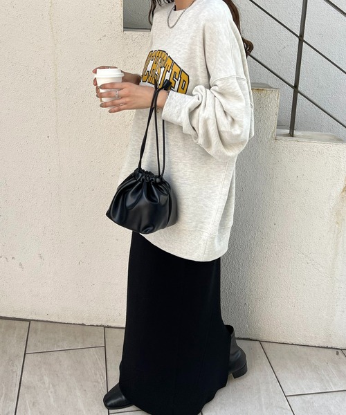 DISCOAT（ディスコート）の「【WEB限定/4WAY】メッシュ編み巾着ショルダーバッグ（ショルダーバッグ・レディース・ブラック/ブラウン/シルバー・FREE）」の6枚目の写真