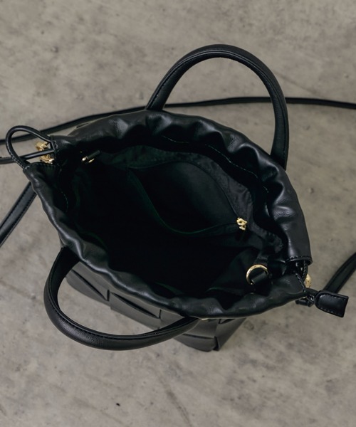 DISCOAT（ディスコート）の「【WEB限定/4WAY】メッシュ編み巾着ショルダーバッグ（ショルダーバッグ・レディース・ブラック/ブラウン/シルバー・FREE）」の15枚目の写真