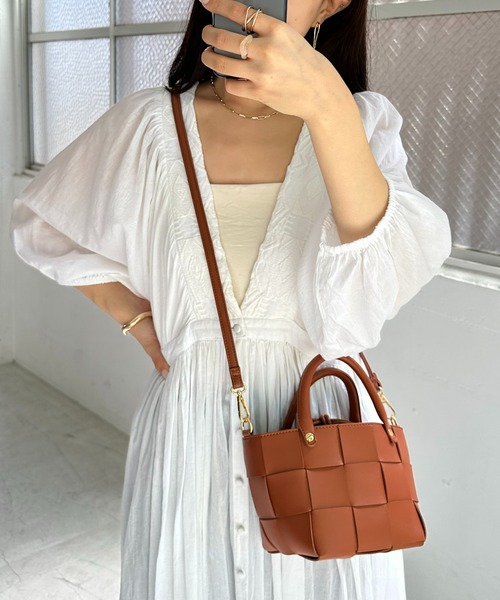 セール】【WEB限定/4WAY】メッシュ編み巾着ショルダーバッグ