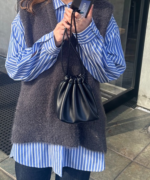 セール】【WEB限定/4WAY】メッシュ編み巾着ショルダーバッグ