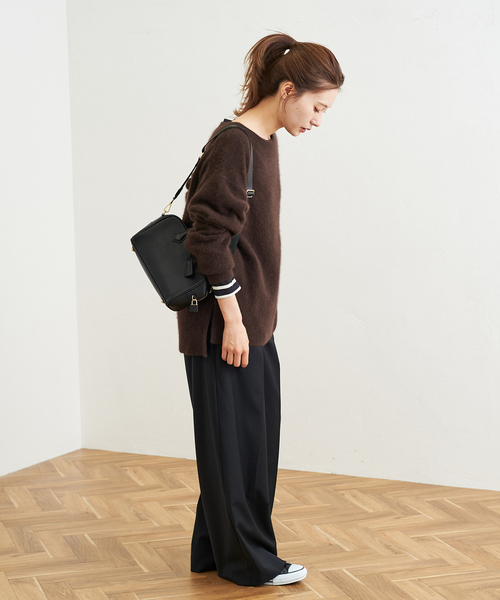 【新品】FRAMeWORK ファー ニット プルオーバー ブラウン FRAMeWORK（フレームワーク）の「ファーニットプルオーバー（ニット