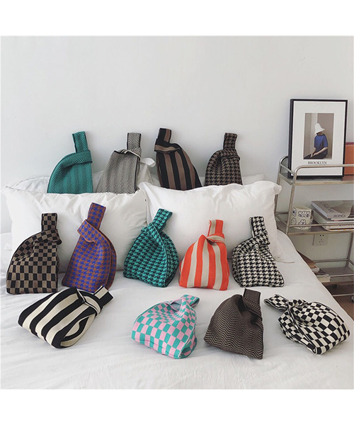 c.u.l（シーユーエル）の「ニットトートバック cula481（ハンドバッグ・レディース・ブラック/ピンク系その他/ブラック系その他/ブラウン系その他/オレンジ・FREE）」の6枚目の写真