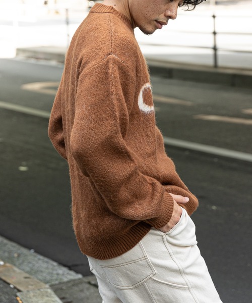 CIAOPANIC TYPY（チャオパニックティピー）の「ダブルジャガードロゴシャギーニットクルーネック（ニット/セーター・メンズ・ブラウン/グレー/ブルー/ブラック/イエロー/ホワイト・M/L）」の14枚目の写真