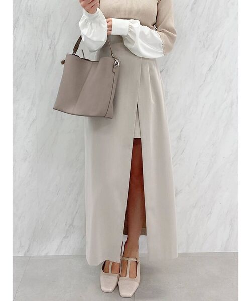 dazzlin（ダズリン）の「パンツセットスリットロングスカート（スカート・レディース・アイボリー/その他1/ブルー・SMALL/MEDIUM）」の2枚目の写真