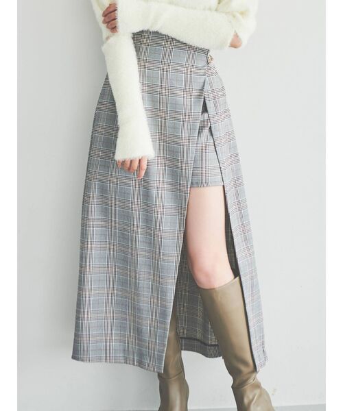 dazzlin（ダズリン）の「パンツセットスリットロングスカート（スカート・レディース・アイボリー/その他1/ブルー・SMALL/MEDIUM）」の4枚目の写真