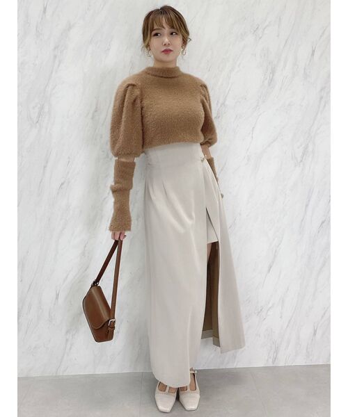 dazzlin（ダズリン）の「パンツセットスリットロングスカート（スカート・レディース・アイボリー/その他1/ブルー・SMALL/MEDIUM）」の12枚目の写真