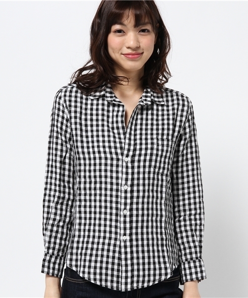 CIAOPANIC（チャオパニック）の「【Ciaopanic】　フレンチリネンチェックSH（シャツ/ブラウス・レディース・ホワイト/その他20・FREE）」の3枚目の写真