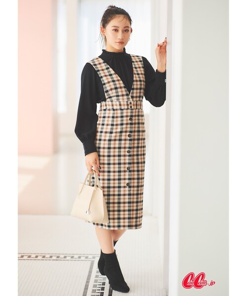 index（インデックス）の「◆ヘヴィージョーゼット スタンドフリルブラウス（シャツ/ブラウス・レディース・ブラウン系その他/ライトグレー/ブラック・40/38/36/42）」の4枚目の写真