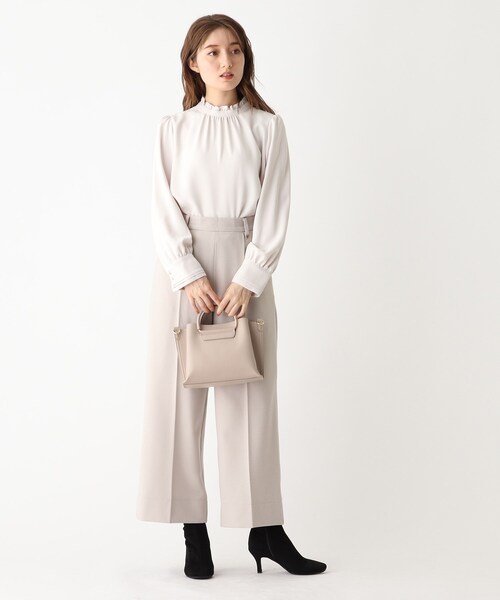 index（インデックス）の「◆ヘヴィージョーゼット スタンドフリルブラウス（シャツ/ブラウス・レディース・ブラウン系その他/ライトグレー/ブラック・40/38/36/42）」の20枚目の写真