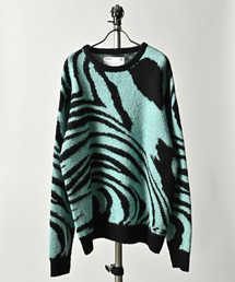 【ADAMPATEK/アダムパテック】mohair mixed crewneck marble/モヘアミックスクルーネックニット[マーブル]