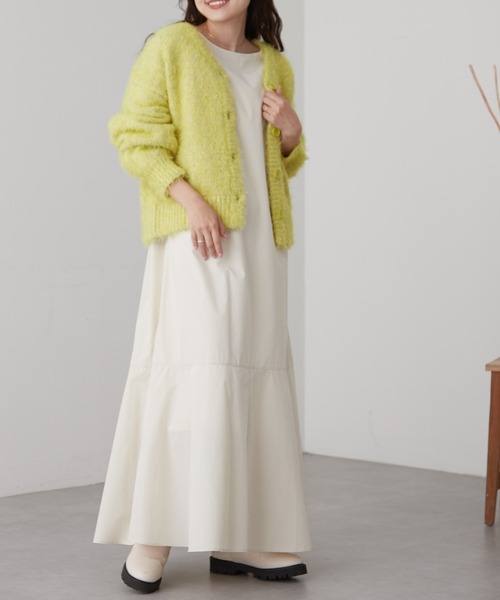 CIAOPANIC TYPY（チャオパニックティピー）の「□【2WAY】スクエアネックワンピース（ワンピース・レディース・バイオレット/ブラウン/アイボリー/ブラック・ONE SIZE）」の8枚目の写真