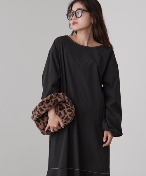 CIAOPANIC TYPY（チャオパニックティピー）の「□【2WAY】スクエアネックワンピース（ワンピース・レディース・バイオレット/ブラウン/アイボリー/ブラック・ONE SIZE）」の19枚目の写真