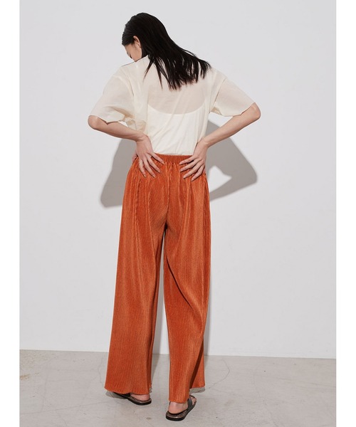 STUNNING LURE（スタニングルアー）の「メランジリブワイドパンツ（デニムパンツ・レディース・オレンジ/パープル・1/0）」の9枚目の写真